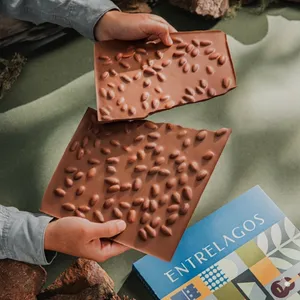 749 - Barra Papá XL chocolate con almendras 400 gr.