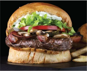 Hamburguesa luckys con tocino