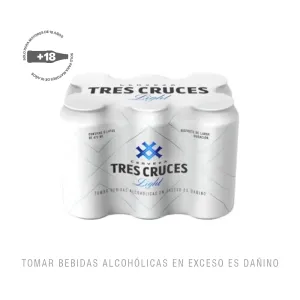 Cerveza Tres Cruces Light Six Pack Lata x 473 ml