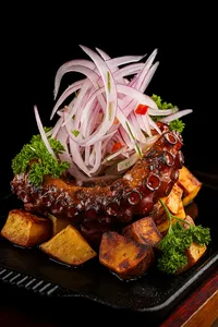 Pulpo del norte a las brasas