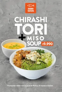 Chirashi Tori + Miso soup