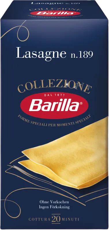 PASTAS BARILLA LASAGNE NRO189 500GR