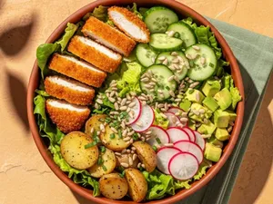 Ensalada Milanesa de pollo