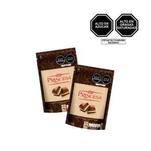 Pack (2 Chocolate Princesa Doypack x 136 Gr)