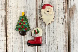 Paleta de chocolate navideña