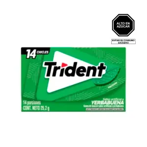 Chicle Trident 14S Evup Yerbabuena X 25.2 Gr