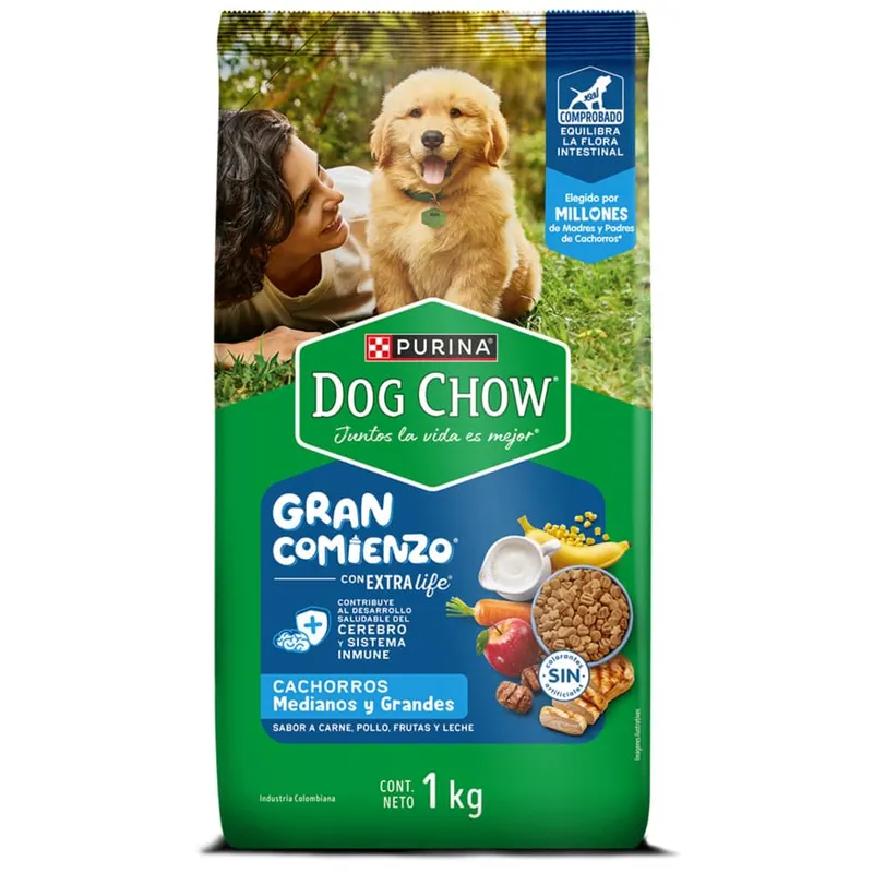 CONCENTRADO DOG CHOW CACHORROS MEDIANOS GRANDES X 1 KG CONCENTRADO DOG CHOW CACHORROS MEDIANOS GRANDES X 1 KG