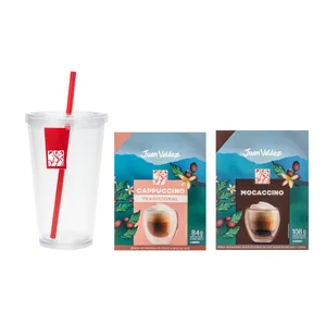 Kit Vaso Transparente + 2 mixes (12 sobres)