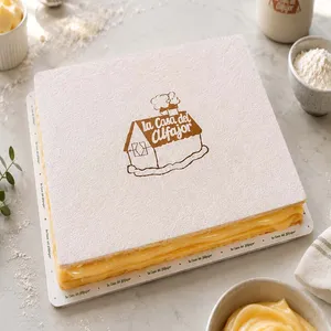 Alfajor de crema pastelera cuadrado chico (6/8 porc)