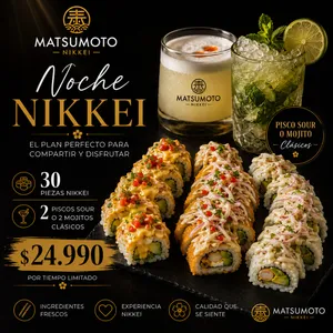 Noche Nikkei – 30 Piezas & Cócteles