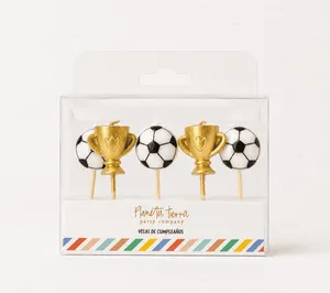 Velas soccer/trofeo 5pz
