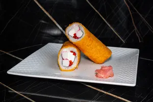 Handroll kanikama, morrón, queso crema