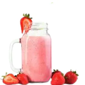Leche con plátano y frutilla