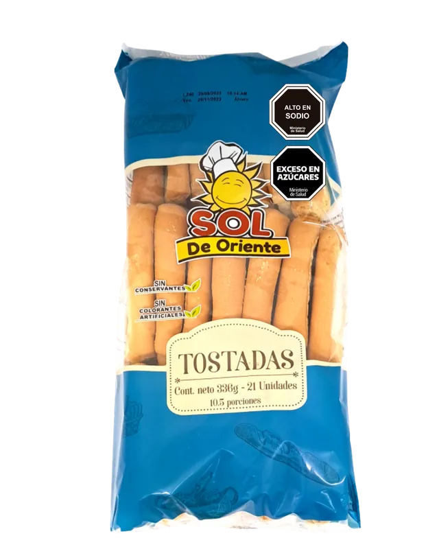 TOSTADAS  SOL DE ORIENTE 336G SIN CONSERVANTES