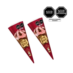 Pack 2 Helado Frio Rico Fresa Huaura 120 ml