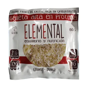 Galleta elemental proteína coconut orange x 80 grs