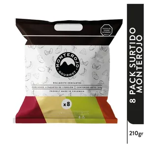 Snack monterojo gourmet surtido x 180 grs pack x 8