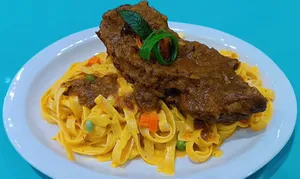 Fetuccini con cordero