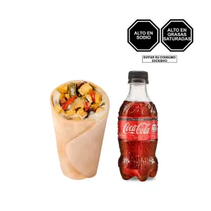 Pack (Enrollado tipo Shawarma + Coca Cola Sin Azucar 300 ml)