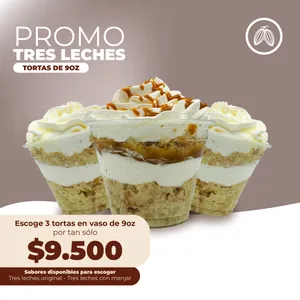 Promo: Escoge 3 tres leches (9oz)
