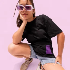 Polo De Algodón Oversize Tambo Diseño Negro Peruanidad X 1 Und