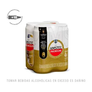 Cerveza Amstel Premium Fourpack Lata X 473ml