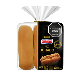 PAN PERRO DORADO BIMBO  X 405 GRS 6 UNDS