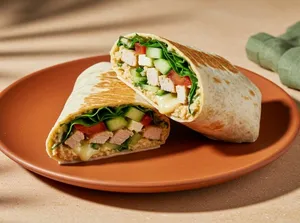 Wrap mediterraneo de pollo