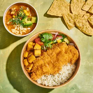 Combo pollo maduritos con sopa