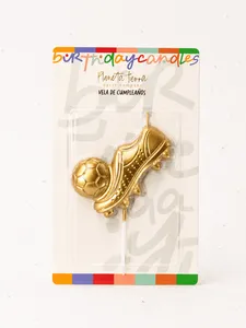 Vela tachon Planeta Tierra gold 1pz