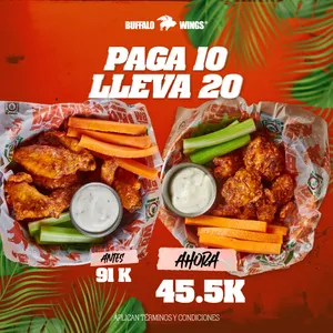 Pague 10 Lleve 20