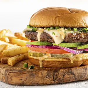 Santa Fe Burger + papas fritas