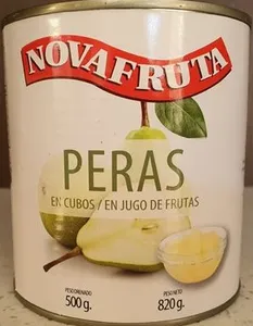 Peras en cubitos