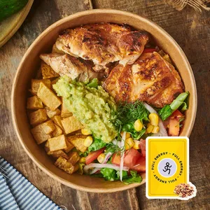 Bowl Pollo Tostado Y Guacamole