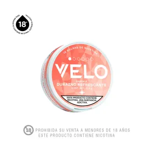 Velo Bolsas de Nicotina Durazno Refrescante 4 mg x 15 und