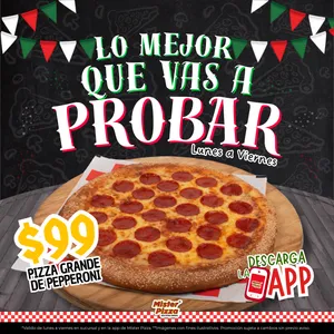 Semana Feliz Pizza Grande de Peppeoni