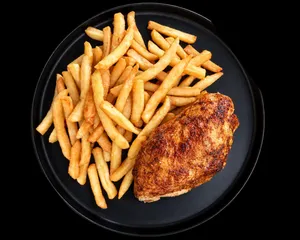 1/4 Pollo Rostizado  + Papas Fritas