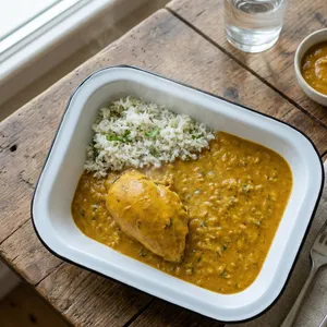 Sano+Pollo en Salsa Curry,Curcuma - Plato Congelado