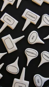 Etiquetas de cerámica set x3