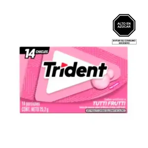 Chicle Trident 14S Evup Tutti Frutti X 25.2 Gr