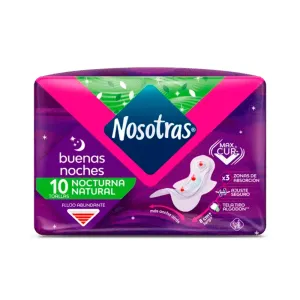 Toallas Higienica Nosotras Natural Buenas Noches X 10 Und