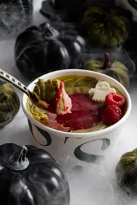 Cuchareable Cheesecake Frambuesa y Pistacho