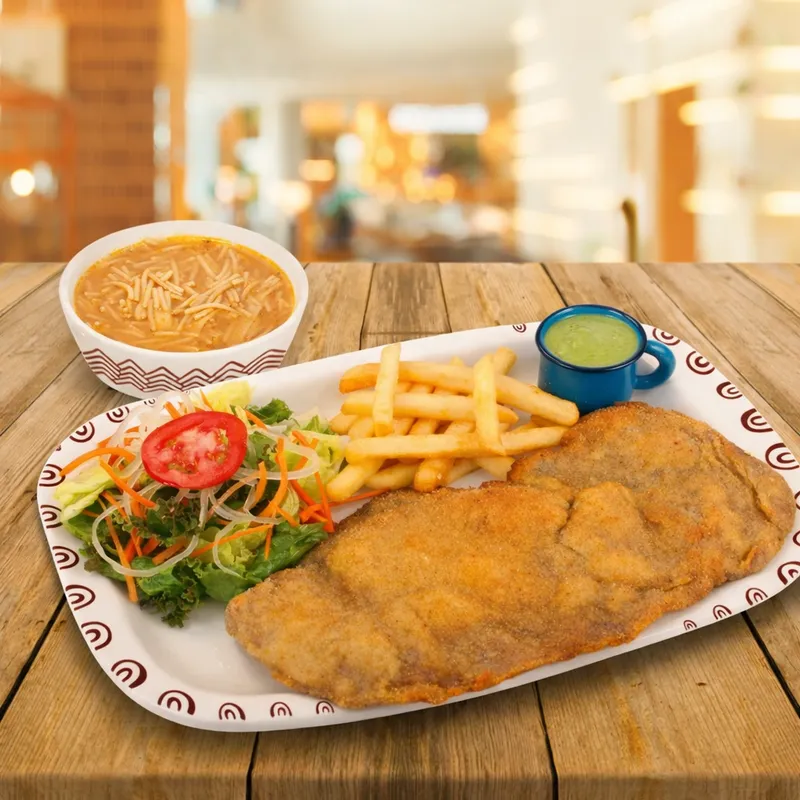 Milanesa + Sopa de Fideos