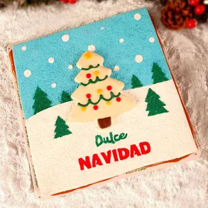 Diseño con árbol navideño blanco