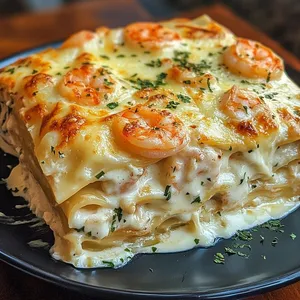 Lasaña de Camarones a la Romana (1 porción)