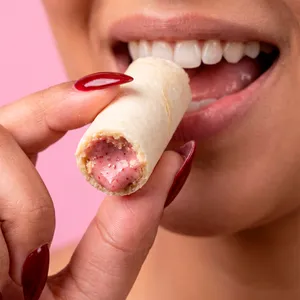 Barquillos Medios de Frambuesa Caja de 12u