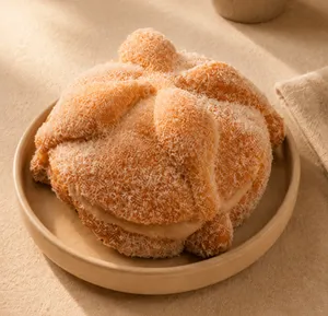 Pan de Muerto Individual Relleno Crema Chocolate Abuelita