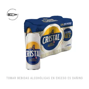 Cerveza Cristal Six Pack X 473 Ml
