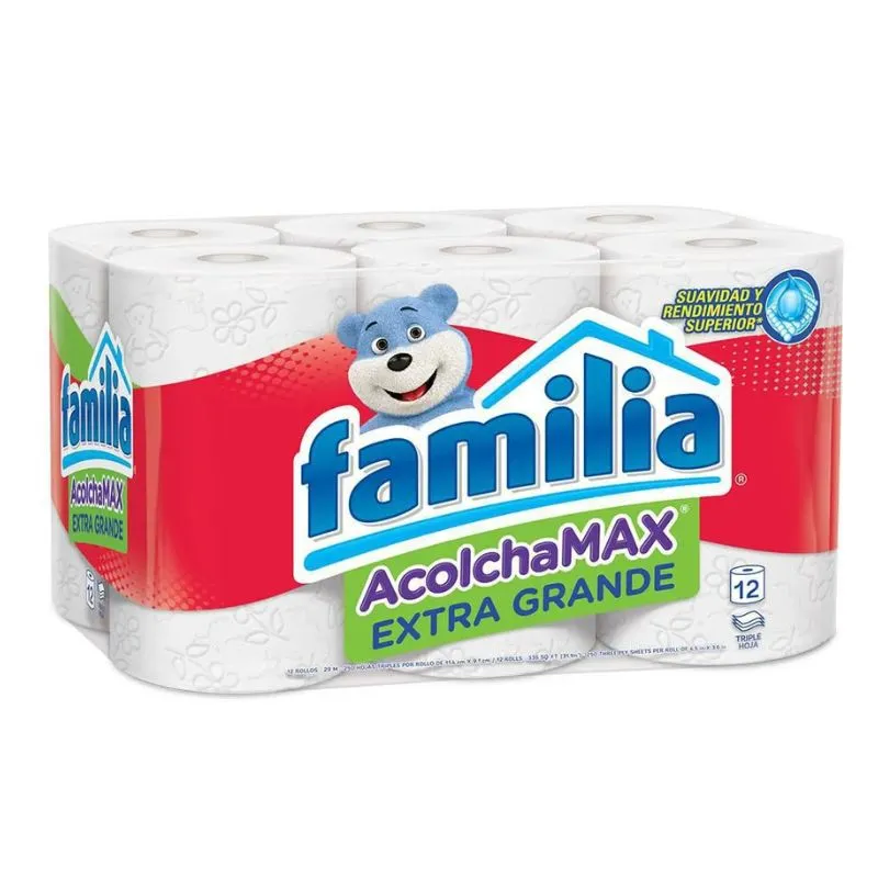 Papel higienico familia acolchamax extra grande x 12 rollos Papel higienico familia acolchamax extra grande x 12 rollos