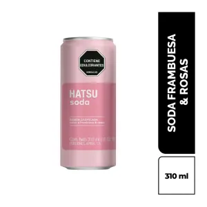 BEBIDA HATSU SODA FRAMBUESA LATA 310ML